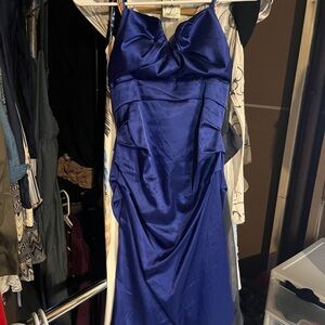 Le Chateau Royal Blue Strapless Dress